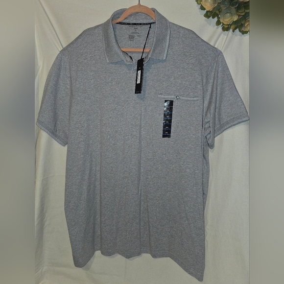 Shaquille O'Neal Heather Gray Polo GolfShirt Classic Design Size 3XL - Picture 1 of 8